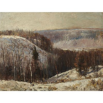 WINTER LANDSCAPE by William Edwin Atkinson - Auction record, sale price, and art valuation. Compare with similar artists and explore comparable artworks.