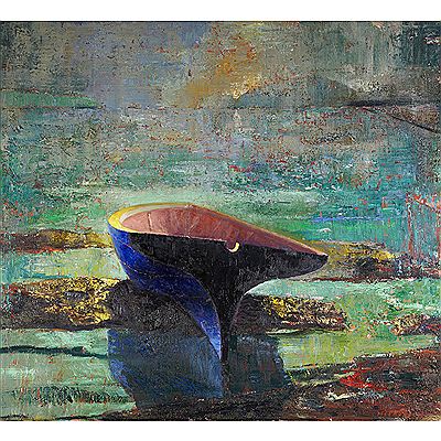 Sample artwork by Tom Hopkins (1944 - 2011), known for painting, printmaking, teaching - View similar artists and auction records