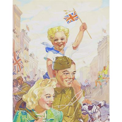 Sample artwork by Russell James Hider (1899 - 1992), known for landscape painting, commercial art, murals, batik, engraving - View similar artists and auction records