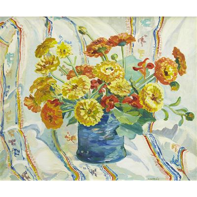 STILL LIFE (MARIGOLDS) by Edith Coombs - Auction record, sale price, and art valuation. Compare with similar artists and explore comparable artworks.