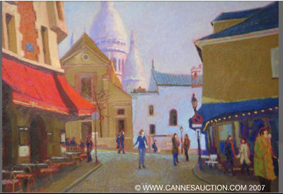 Au matin, place du tertre