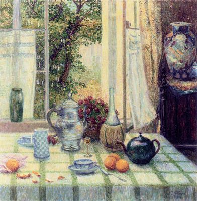 Table fleuri devant la fenetre by Fernand Verhaegen - Auction record, sale price, and art valuation. Compare with similar artists and explore comparable artworks.