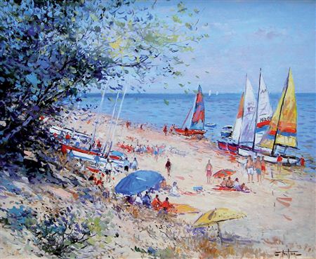 Plage des Portes, Ile de Ré by Jean Bernard Trotzier - Auction record, sale price, and art valuation. Compare with similar artists and explore comparable artworks.