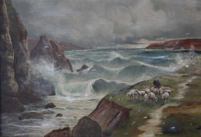 Moutons près des falaises