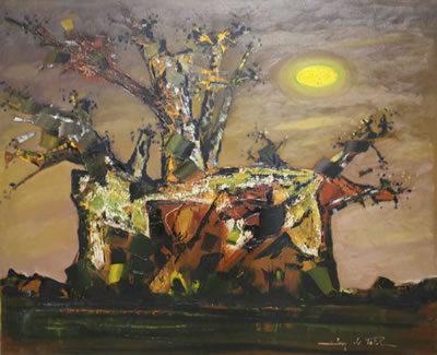 Paysage rouge