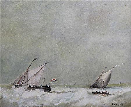 "Marine" by Joseph Lamont - Auction record, sale price, and art valuation. Compare with similar artists and explore comparable artworks.