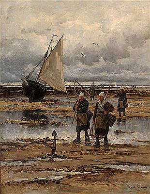 "Pêcheurs aux haveneaux, plage de Concarneau" 81