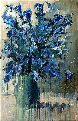 FLOWER STUDY IN BLUE