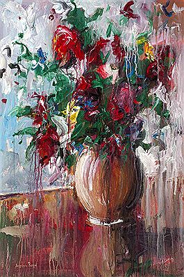 VASE OF FLOWERS by Angelina Raspel - Auction record, sale price, and art valuation. Compare with similar artists and explore comparable artworks.