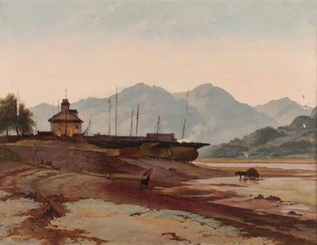 GATHERING SEAWEED, CARLINGFORD LOUG