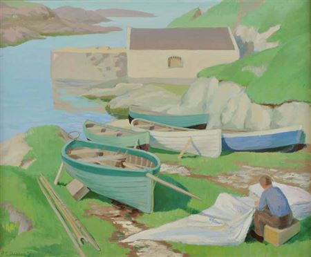 BALLINTOY HARBOUR by Romeo Toogood - Auction record, sale price, and art valuation. Compare with similar artists and explore comparable artworks.