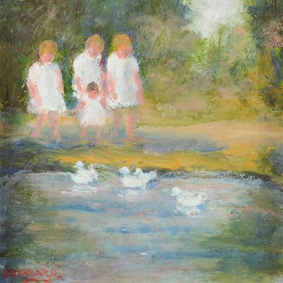 CHILDREN IN THE PARK by Stanley Vennard - Auction record, sale price, and art valuation. Compare with similar artists and explore comparable artworks.