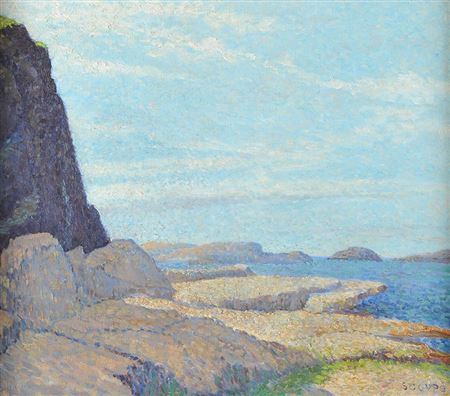 THE CLIFFS, BALLINTOY by Seamus Stoupe - Auction record, sale price, and art valuation. Compare with similar artists and explore comparable artworks.