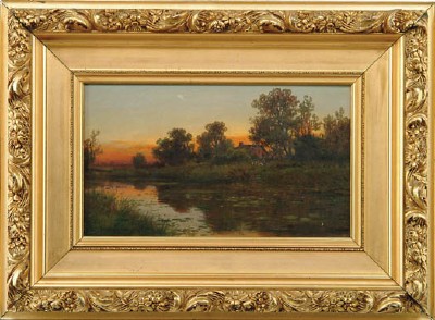 Sunset Over the Farm