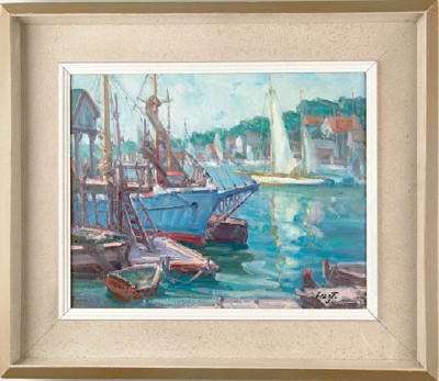 Harbor with Sailboat