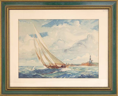 Stiff Breeze by Yngve Edward Soderberg - Auction record, sale price, and art valuation. Compare with similar artists and explore comparable artworks.
