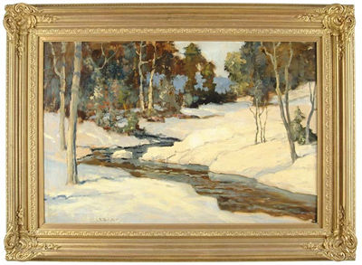 Sample artwork by Charles (Uncle Charlie) E Buckler (1869 - 1953), known for impressionist landscape painting - View similar artists and auction records