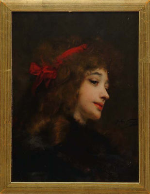 Girl with Red Ribbon