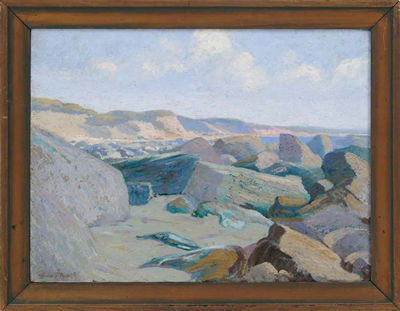 Sample artwork by Frank Forrest Frederick (1866 - 1942), known for marine and landscape painting - View similar artists and auction records