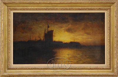 HARBOR AT SUNSET by Frank Knox Morton Rehn - Auction record, sale price, and art valuation. Compare with similar artists and explore comparable artworks.