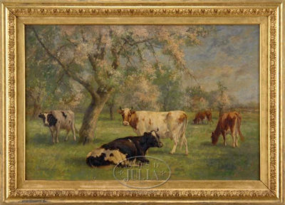 Sample artwork by Daniel Wentworth (1850 - 1934), known for animal, landscape, still life - View similar artists and auction records