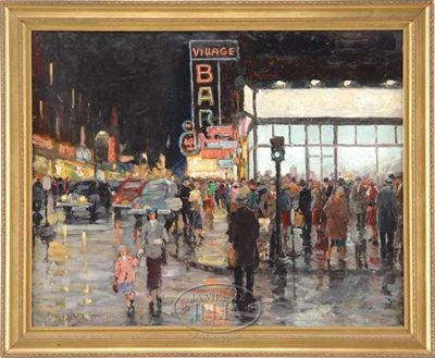 BUSY NEW YORK STREET by Vladimir Lebedev - Auction record, sale price, and art valuation. Compare with similar artists and explore comparable artworks.