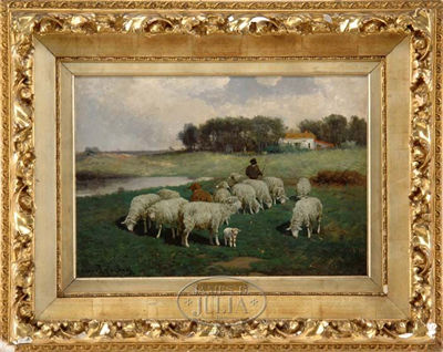 SHEEP IN A SUMMER LANDSCAPE