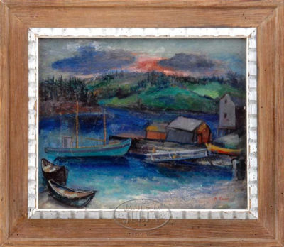 MONHEGAN HARBOR by Nicholas J Luisi - Auction record, sale price, and art valuation. Compare with similar artists and explore comparable artworks.
