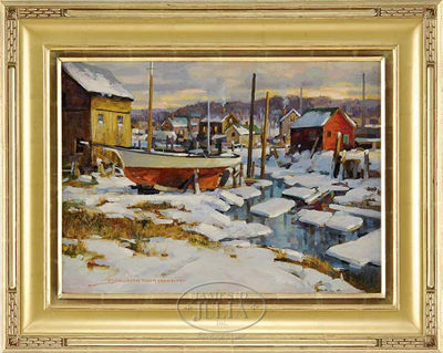 CAPE ANN BOATYARD IN WINTER