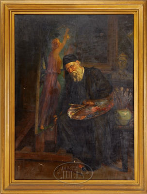 Sample artwork by Joseph B Kahill (1882 - 1957), known for realist portrait, figure, landscape and winter scene painting - View similar artists and auction records