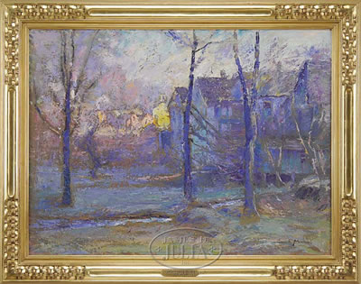 IMPRESSIONISTIC CONNECTICUT TOWN by George Muendel - Auction record, sale price, and art valuation. Compare with similar artists and explore comparable artworks.