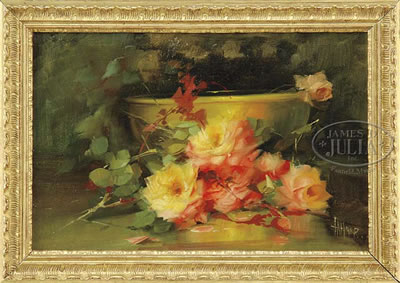 YELLOW BOWL WITH ROSES