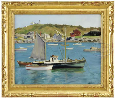 "GAFF RIG, MONHEGAN ISLAND" by Jan Domela - Auction record, sale price, and art valuation. Compare with similar artists and explore comparable artworks.