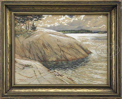 LAKE SHORE SCENE by Hugo von Hofsten - Auction record, sale price, and art valuation. Compare with similar artists and explore comparable artworks.