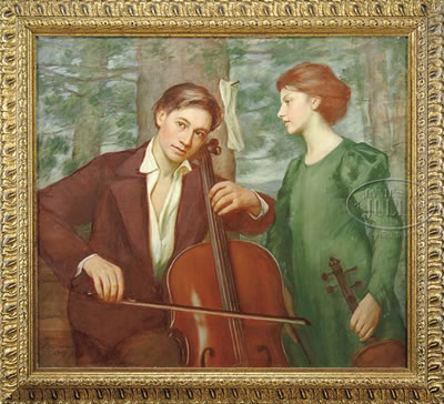 THE CELLO PLAYER by Henry Oliver Walker - Auction record, sale price, and art valuation. Compare with similar artists and explore comparable artworks.