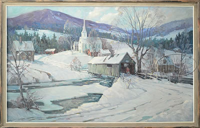 VERMONT WINTER by James Bonnar - Auction record, sale price, and art valuation. Compare with similar artists and explore comparable artworks.