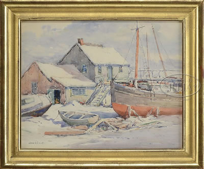 Sample artwork by John Alfred Cook (1870 - 1936), known for marine and landscape painting - View similar artists and auction records