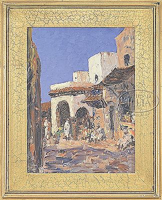 TUNIS STREET by George Goosey - Auction record, sale price, and art valuation. Compare with similar artists and explore comparable artworks.