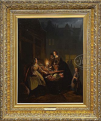 MARKET BUYING UNDER LANTERN LIGHT