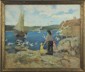Feeding One Gull by Alethea Platt - Auction record, sale price, and art valuation. Compare with similar artists and explore comparable artworks.