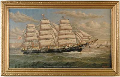 Ship Portrait of the Charlotte W White by Percy A Sanborn - Auction record, sale price, and art valuation. Compare with similar artists and explore comparable artworks.