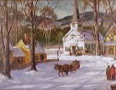 Winter Village by Harold Wolcott - Auction record, sale price, and art valuation. Compare with similar artists and explore comparable artworks.