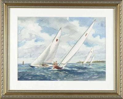 Sailboat Racing by Yngve Edward Soderberg - Auction record, sale price, and art valuation. Compare with similar artists and explore comparable artworks.