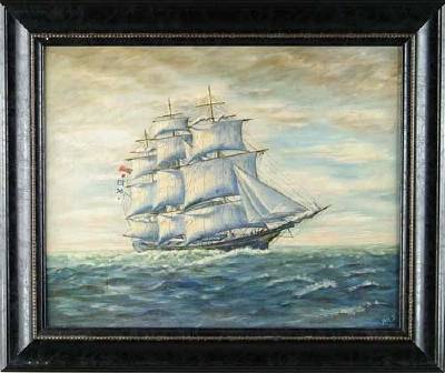 Sample artwork by Nell Mary Bradshaw (1904 - 1997), known for seascape, landscape, bears, totems - View similar artists and auction records