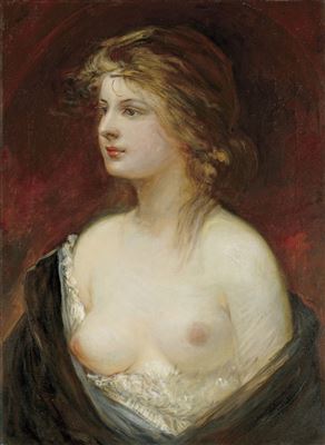 Kornélia in an untied dress, 1890s