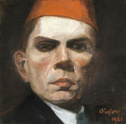 Portrait of Attila Sassy: Self-Portrait, 1921