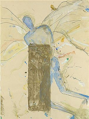Geflügelte Figur in Blau by Jerome Fonchain - Auction record, sale price, and art valuation. Compare with similar artists and explore comparable artworks.