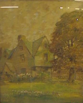 Cottage with Flowers and Fence