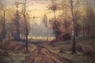 Autumn Path Landscape by Edward Sitzman - Auction record, sale price, and art valuation. Compare with similar artists and explore comparable artworks.