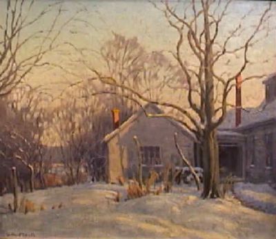 Late Afternoon Snow by George Mock - Auction record, sale price, and art valuation. Compare with similar artists and explore comparable artworks.
